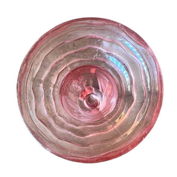 L.E. SMITH Vintage Pink Swan Uranium Glass Candlestick 6” - Picture 6 of 6